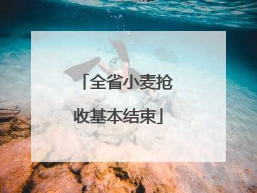 全省小麦抢收基本结束