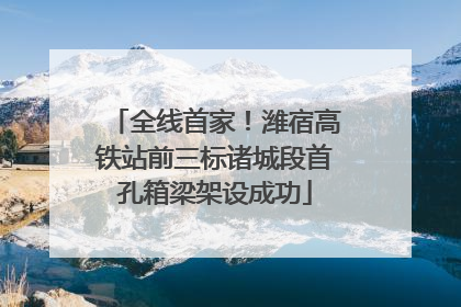 全线首家！潍宿高铁站前三标诸城段首孔箱梁架设成功