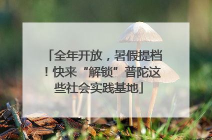 全年开放，暑假提档！快来“解锁”普陀这些社会实践基地