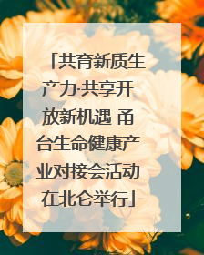 共育新质生产力·共享开放新机遇 甬台生命健康产业对接会活动在北仑举行