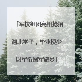 军校组团亮相抢招湖北学子，毕业授少尉军衔圆军旅梦