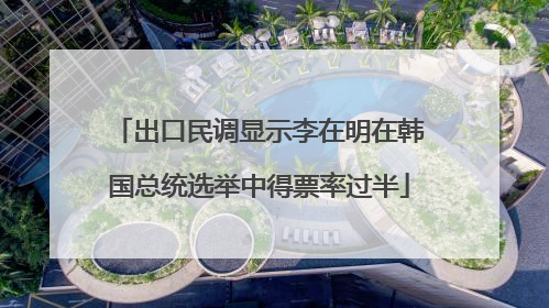 出口民调显示李在明在韩国总统选举中得票率过半