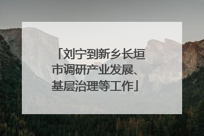 刘宁到新乡长垣市调研产业发展、基层治理等工作