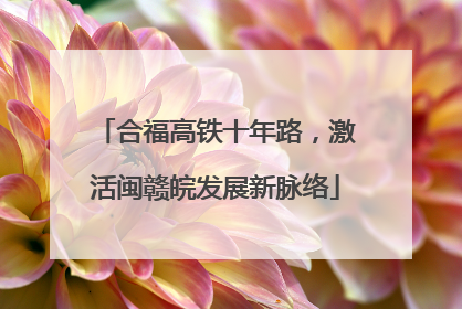 合福高铁十年路，激活闽赣皖发展新脉络