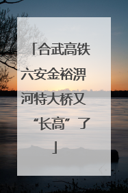 合武高铁六安金裕淠河特大桥又“长高”了