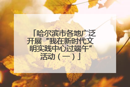 哈尔滨市各地广泛开展“我在新时代文明实践中心过端午”活动（一）