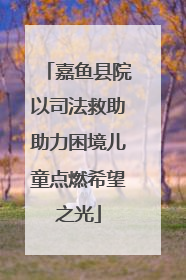 嘉鱼县院以司法救助助力困境儿童点燃希望之光
