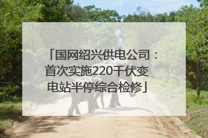 国网绍兴供电公司：首次实施220千伏变电站半停综合检修