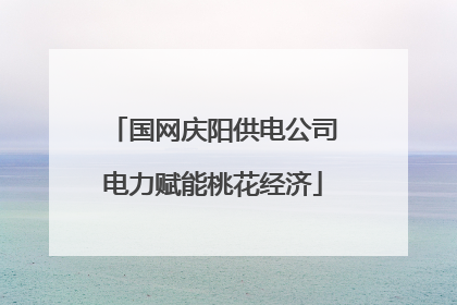 国网庆阳供电公司电力赋能桃花经济