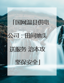 国网温县供电公司：田间地头送服务 治本攻坚保安全