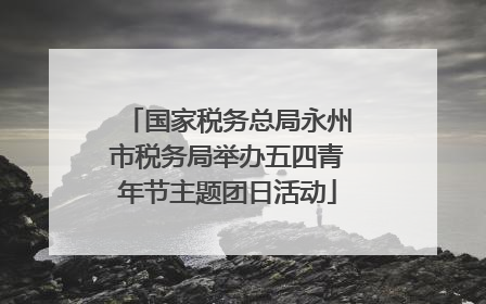 国家税务总局永州市税务局举办五四青年节主题团日活动