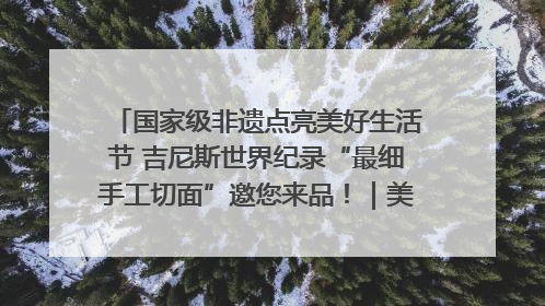 国家级非遗点亮美好生活节 吉尼斯世界纪录“最细手工切面”邀您来品！｜美好生活有“盐”味