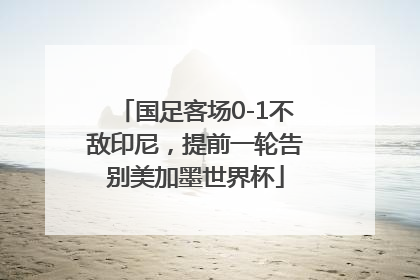 国足客场0-1不敌印尼，提前一轮告别美加墨世界杯