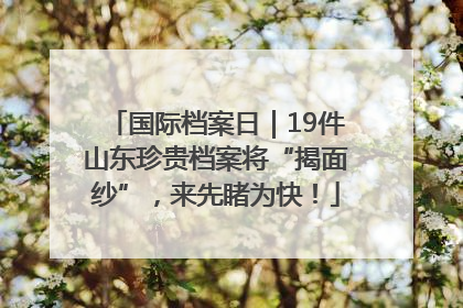国际档案日｜19件山东珍贵档案将“揭面纱”，来先睹为快！