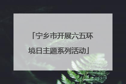 宁乡市开展六五环境日主题系列活动