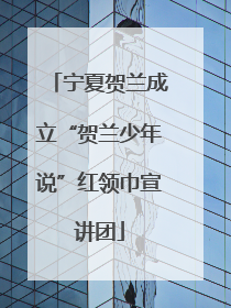 宁夏贺兰成立“贺兰少年说”红领巾宣讲团