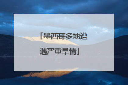 墨西哥多地遭遇严重旱情