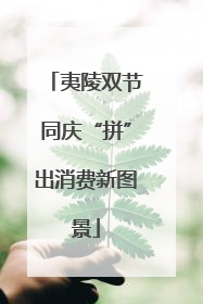 夷陵双节同庆“拼”出消费新图景