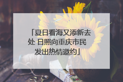 夏日看海又添新去处 日照向重庆市民发出热情邀约