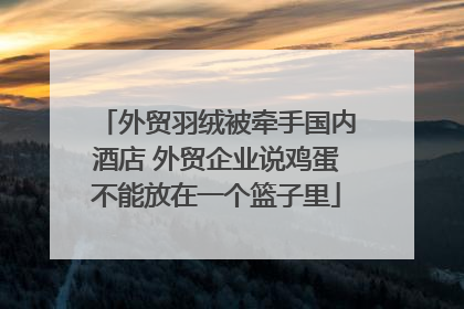 外贸羽绒被牵手国内酒店 外贸企业说鸡蛋不能放在一个篮子里