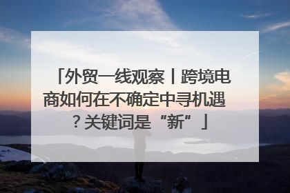 外贸一线观察丨跨境电商如何在不确定中寻机遇？关键词是“新”