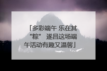 多彩端午 乐在其“粽” 遂昌这场端午活动有趣又温馨
