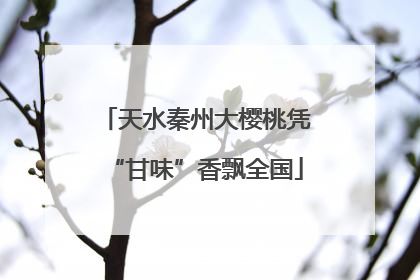 天水秦州大樱桃凭“甘味”香飘全国
