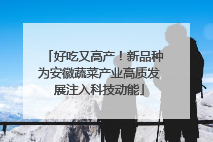 好吃又高产！新品种为安徽蔬菜产业高质发展注入科技动能