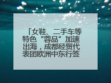 女鞋、二手车等特色“蓉品”加速出海，成都经贸代表团欧洲中东行签单逾3.7亿元