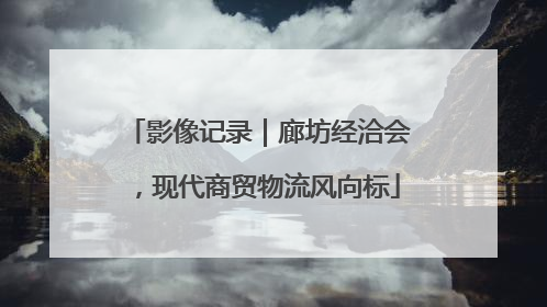 影像记录｜廊坊经洽会，现代商贸物流风向标