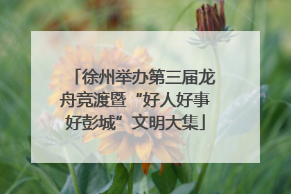 徐州举办第三届龙舟竞渡暨“好人好事好彭城”文明大集