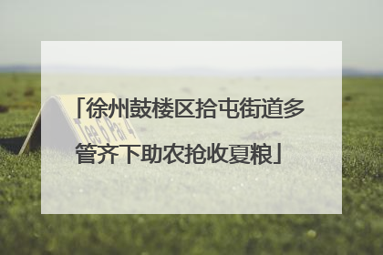 徐州鼓楼区拾屯街道多管齐下助农抢收夏粮
