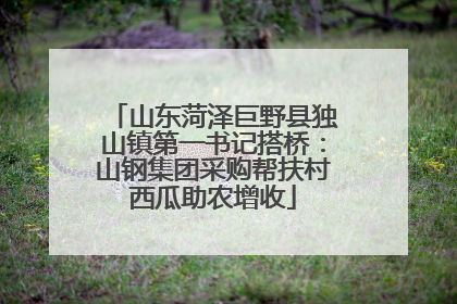山东菏泽巨野县独山镇第一书记搭桥：山钢集团采购帮扶村西瓜助农增收