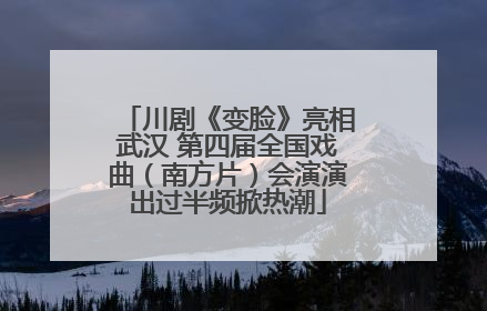 川剧《变脸》亮相武汉 第四届全国戏曲（南方片）会演演出过半频掀热潮