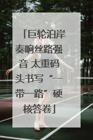 巨轮泊岸奏响丝路强音 太重码头书写“一带一路”硬核答卷