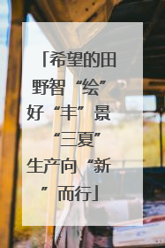 希望的田野智“绘”好“丰”景 “三夏”生产向“新”而行