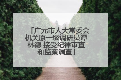 广元市人大常委会机关原一级调研员谭林德 接受纪律审查和监察调查