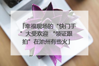幸福现场的“快门手”大受欢迎 “领证跟拍”在池州有些火