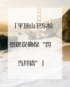 平顶山卫东检察建议确保“罚当其错”