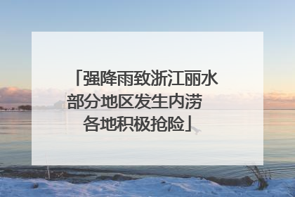 强降雨致浙江丽水部分地区发生内涝 各地积极抢险