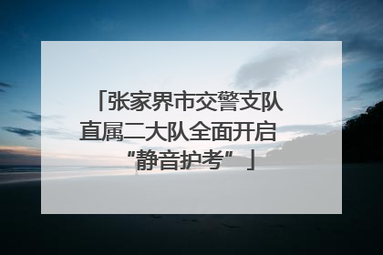 张家界市交警支队直属二大队全面开启“静音护考”