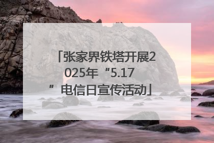 张家界铁塔开展2025年“5.17”电信日宣传活动