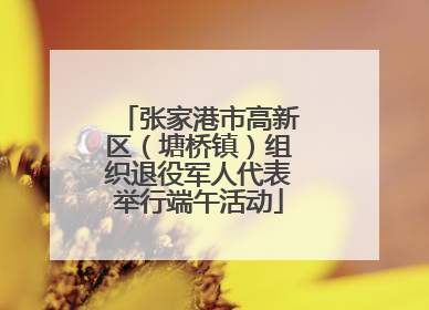 张家港市高新区（塘桥镇）组织退役军人代表举行端午活动