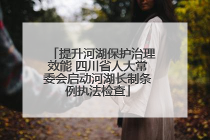 提升河湖保护治理效能 四川省人大常委会启动河湖长制条例执法检查