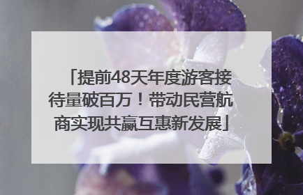 提前48天年度游客接待量破百万！带动民营航商实现共赢互惠新发展