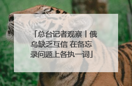 总台记者观察丨俄乌缺乏互信 在备忘录问题上各执一词