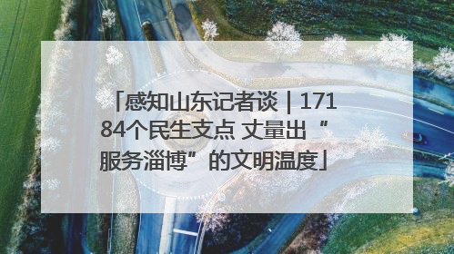 感知山东记者谈｜17184个民生支点 丈量出“服务淄博”的文明温度