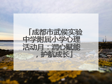 成都市武侯实验中学附属小学心理活动月：润心赋能，护航成长