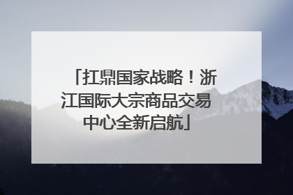扛鼎国家战略！浙江国际大宗商品交易中心全新启航
