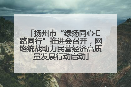扬州市“绿扬同心·E路同行”推进会召开，网络统战助力民营经济高质量发展行动启动